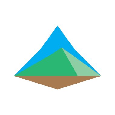 Üçgen logo tasarım vektör şablonu.