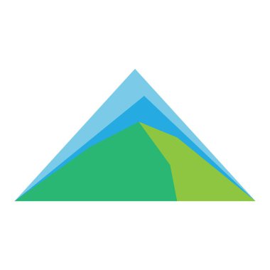 Üçgen logo tasarım vektör şablonu.