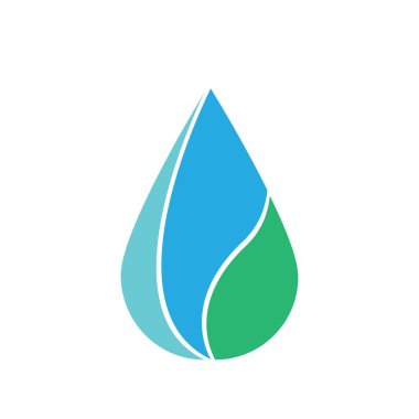 Vektör mavi su damla simgesi