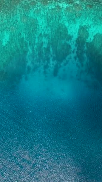 Όμορφο Μπλε Βυθό Του Ωκεανού Τυρκουάζ Νερά Siquijor Φιλιππίνες — Αρχείο Βίντεο