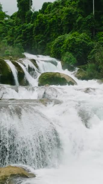 Splendida Vista Vicino Aliwagwag Falls Davao Oriental Filippine Mindanao Rallentatore — Video Stock