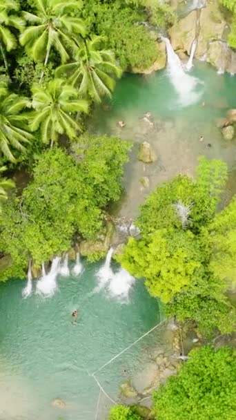 Cambugahay Muhteşem Atmosferik Perspektifi Siquijor Adası Düşüyor Filipinler — Stok video