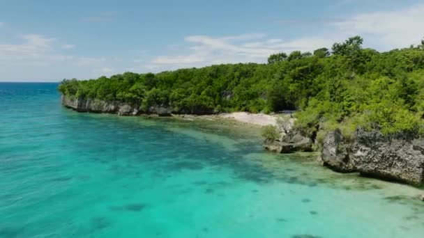 Paisaje Marino Hermosa Playa Isla Tropical Siquijor Filipinas — Vídeos de Stock