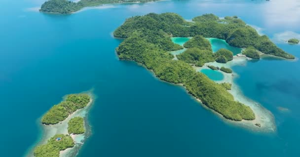 Tropische Eilanden Bangkay Island Resort Tinago Island Zomer Reis Concept — Stockvideo