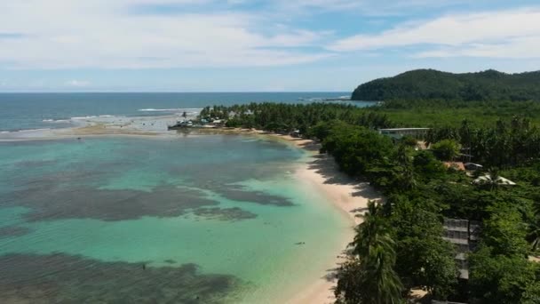 Vue Sur Île Tropicale Avec Une Belle Forêt Montagne Sous — Video