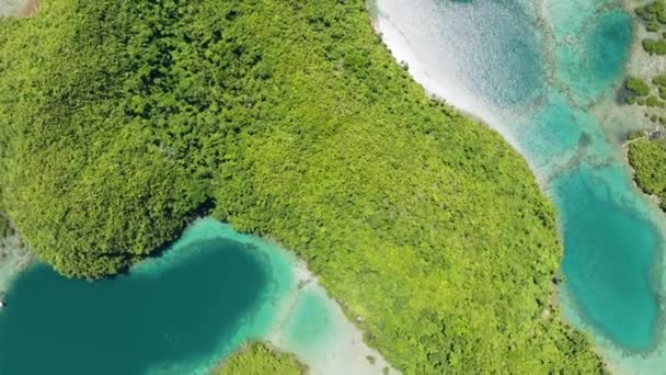 Prachtig Strand Aan Kust Van Het Tinago Eiland Mindanao Filippijnen — Stockvideo
