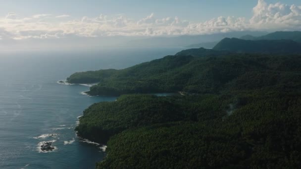 Incredibile Vista Dall Alto Questo Paesaggio Tropicale Surigao Del Sur — Video Stock