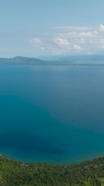 Pemandangan Tropis Pulau Tropis Dan Laut Biru Mindanao Filipina Musim — Stok Video