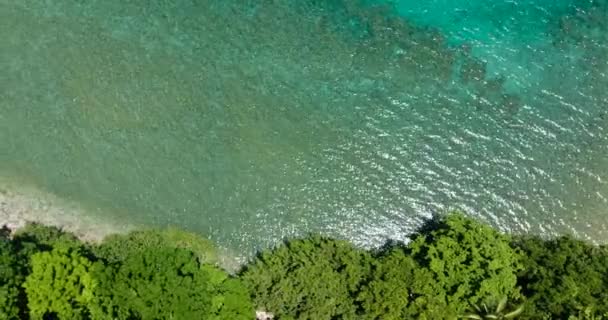 Tropisch Zeestrand Met Zonneschijn Koralen Mindanao Filipijnen — Stockvideo