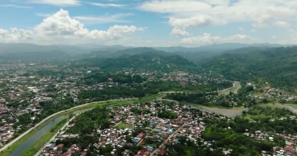 Bostadsby Vid Floden Iligan City Norra Mindanao Filippinerna — Stockvideo
