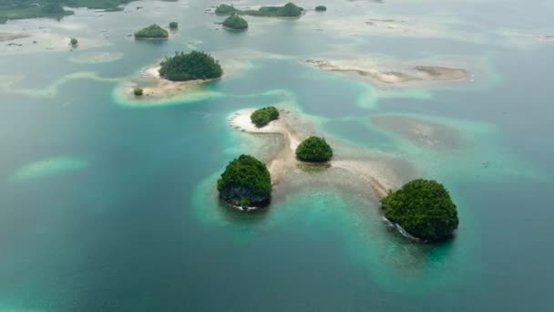 Drone Survey Britania Group Islands Inglés Boslon Island Mindanao Filipinas — Vídeos de Stock