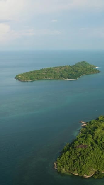 Aerial View Eleven Island Once Islas Zamboanga City Mindanao Philippines — стоковое видео