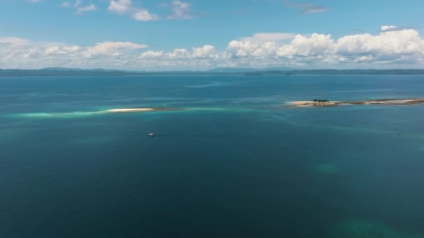 Aerial Drone View Hagonoy Island Naked Island Surrounded Deep Blue — Stock videók