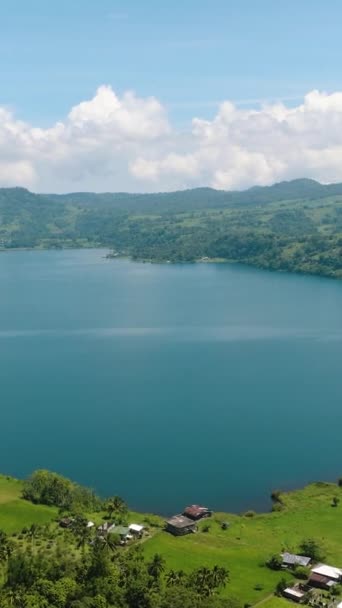 Lac Dapao Montagne Avec Forêt Verte Terres Agricoles Mindanao Philippines — Video
