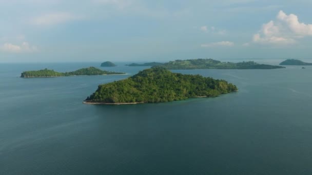 Widok Lotu Ptaka Jedenaście Wysp Lub Kiedyś Wysp Zamboanga City — Wideo stockowe