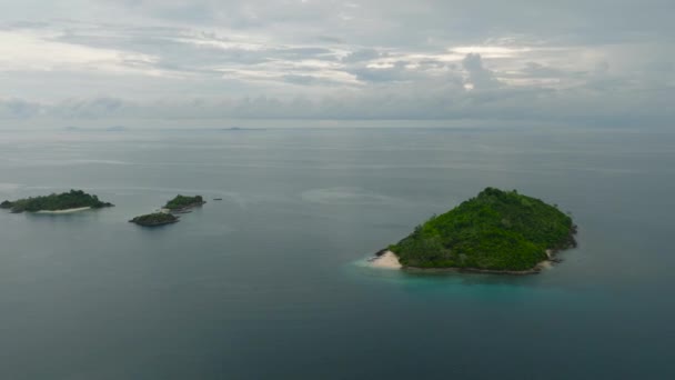 Kiedyś Wyspy Baong Beach Bisaya Bisaya Beach Zamboanga Mindanao Filipiny — Wideo stockowe