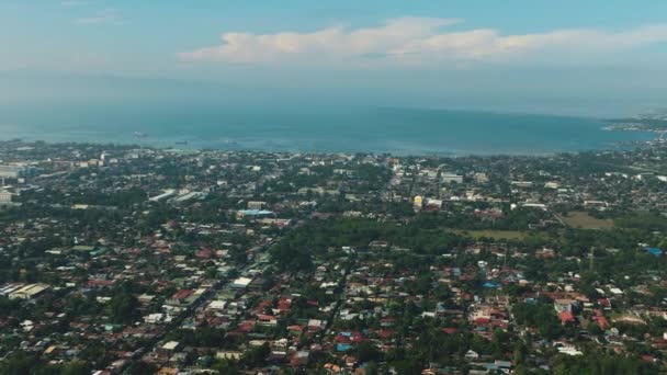 Vista Aérea Primeira Classe Cidade Altamente Urbanizada Região Soccsksargen Filipinas — Vídeo de Stock