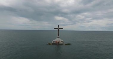 Camiguin Adası 'ndaki batık mezarlığın panorama manzarası. Filipinler.