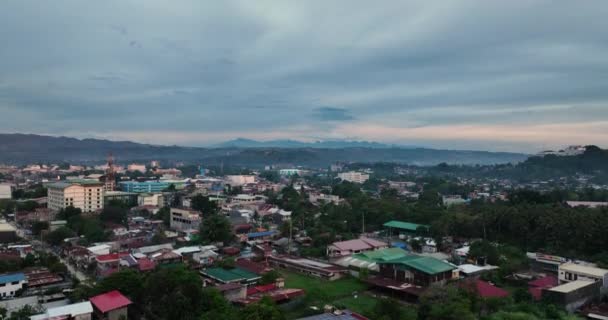 Város Alkonyatkor Cagayan Oro Ban Mindanao Fülöp Szigetek Városkép — Stock videók