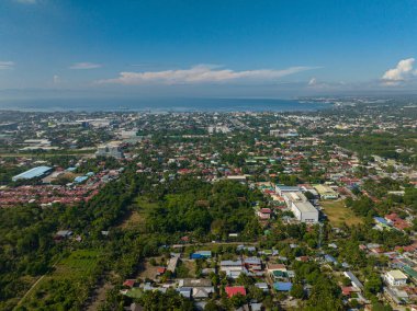 General Santos 'un modern şehir manzarası. Mindanao, Filipinler. Şehir manzarası.