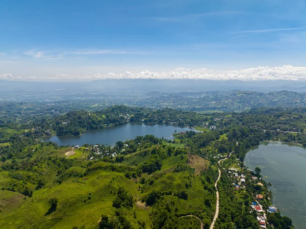 Montaña Con Selva Tropical Rodeada Lago Lahit Lago Sebu Cotabato — Foto de Stock