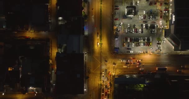 Aerial View Busy Streets Carpark Vehicles Davao Mindanao Philippines Cityscape — Stock Video