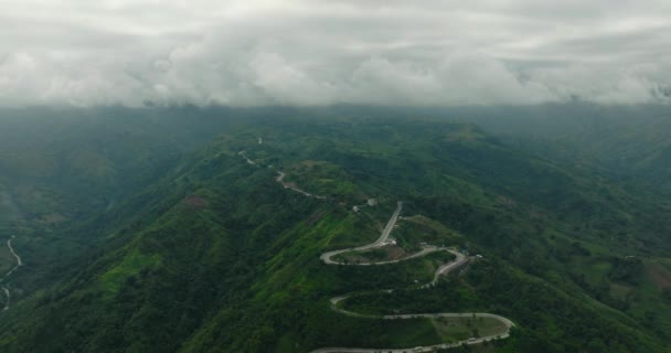Tropická Hora Střevní Cestou Kopci Bukidnonu Mindanao Filipíny — Stock video