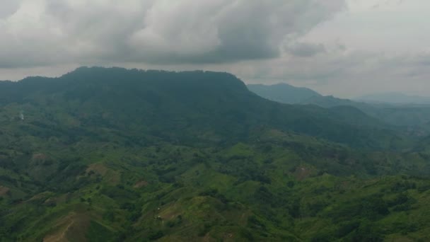 Tropiskt Landskap Bergsdal Och Gröna Kullar Mindanao Filippinerna — Stockvideo