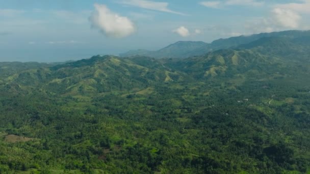 Lanao Del Norte Dağının Manzarası Mavi Gökyüzü Bulutlar Mindanao Filipinler — Stok video