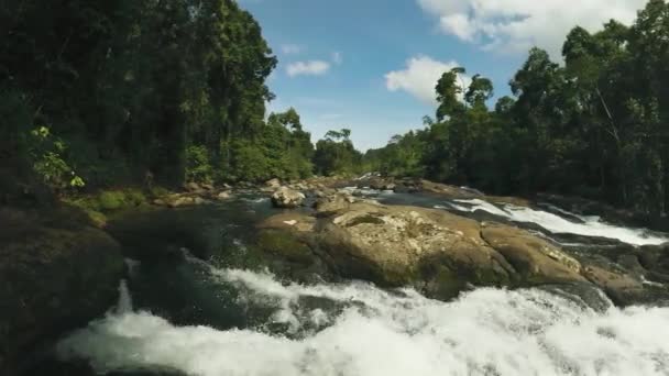 Limunsudan Falls Con Exuberante Follaje Cascada Filipinas Mindanao — Vídeos de Stock