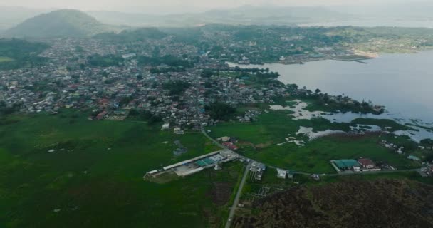 Vue Aérienne Ville Marawi Près Lac Lanao Mindanao Philippines — Video
