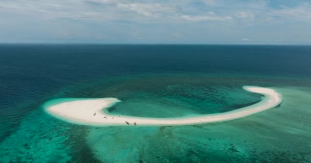 Spiaggia Bianca Con Acqua Mare Turchese Camiguin Filippine Destinazione Viaggio — Video Stock