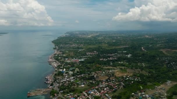 Dorf Der Küste Der Halbinsel Zamboanga Mindanao Philippinen — Stockvideo