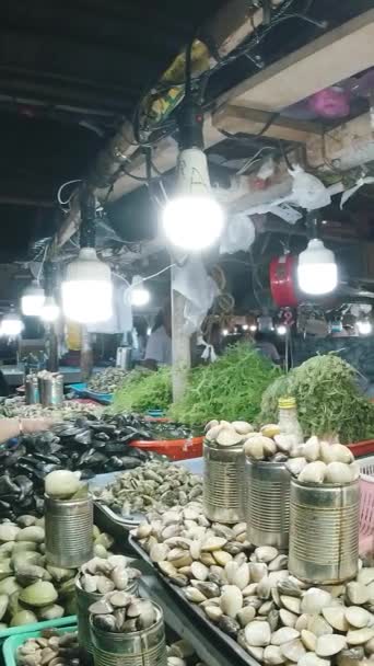 Żywność Morska Wodorosty Morskie Sprzedaż Rynku Publicznym Iligan Filipiny Widok — Wideo stockowe