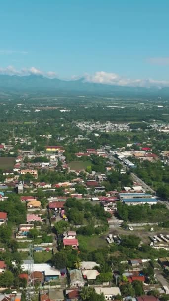 General Santos Cityscape Mindanao Filipinas Cielo Azul Nubes Vista Vertical — Vídeo de stock