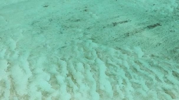 Puncak Pemandangan Dasar Laut Berpasir Permukaan Laut Surigao Del Sur — Stok Video