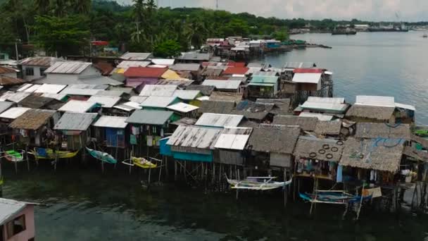 Tradycyjne Domy Stilt Nad Morzem Zamboanga Mindanao Filipiny — Wideo stockowe