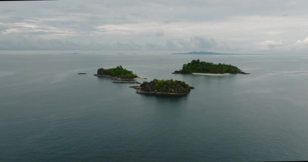 Μόλις Islas Λευκή Παραλία Στην Zamboanga Mindanao Φιλιππίνες Θαλάσσιο Τοπίο — Αρχείο Βίντεο
