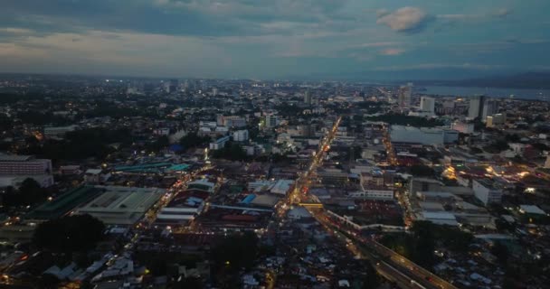 Коммерческие Современные Здания Давао Филиппины Минданао — стоковое видео