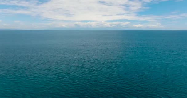 Modrý Oceán Modrou Oblohou Mraky Výhled Shora Mindanao Filipíny — Stock video
