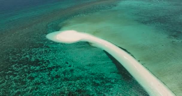 Agua Mar Turquesa Olas Costa White Island Camiguin Filipinas — Vídeos de Stock