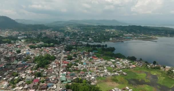 Flygfoto Över Bostadshus Marawi City Lanao Del Sur Mindanao Filippinerna — Stockvideo