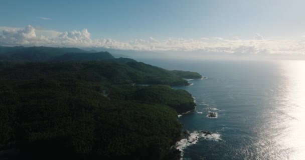 この熱帯の風景の素晴らしいトップビュー フィリピン ミンダナオ島スリガオ スール — ストック動画