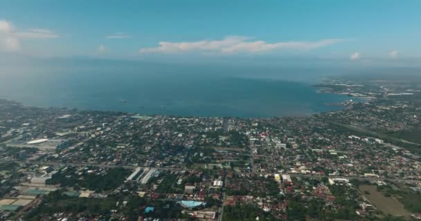 General Santos City Ovanifrån Mindanao Filippinerna Stadsbild — Stockvideo
