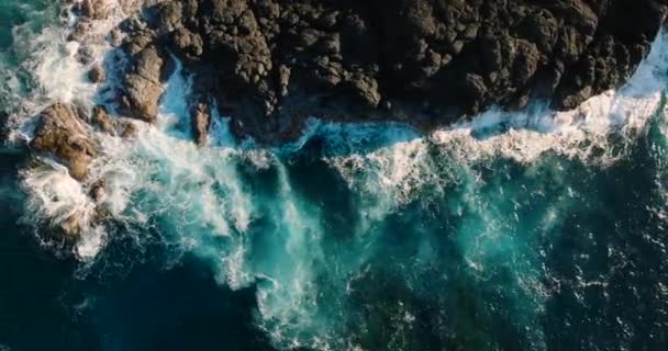 Onde Oceaniche Che Schizzano Sulla Riva Cascate Laswitane Laguna Cortes — Video Stock
