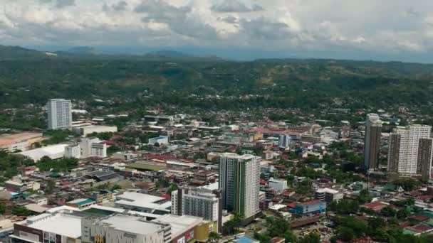 Vista Dall Alto Edifici Commerciali Cagayan Oro City Mindanao Settentrionale — Video Stock