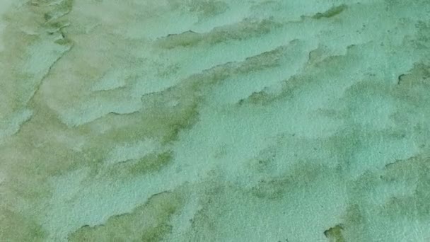 Прозрачная Океанская Вода Песчаным Морским Дном Суригао Дель Сур — стоковое видео