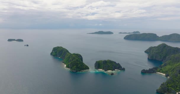 Inatula Island Shimizu Island Miniloc Island Nido Palawan Philippines — Stock Video