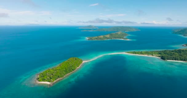 Romblon Romblon Daki Adaların Kumlu Sahillerinin Insansız Hava Aracı Görüntüsü — Stok video