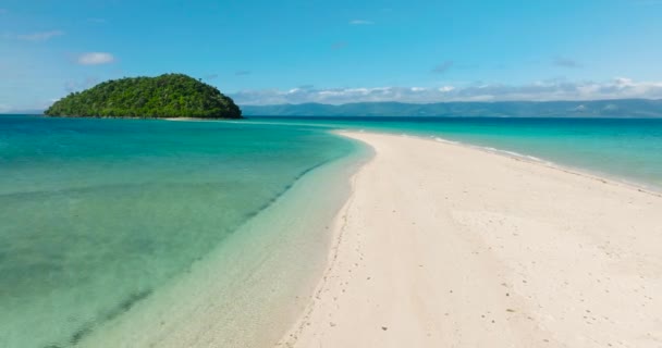 Bon Sandbank Nisip Alb Apă Limpede Turcoaz Insula Romblon Romblon — Videoclip de stoc